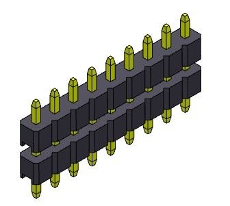 Pinヘッダーのコネクター2.00mmの単一の列の積み重ねのすくいのタイプ1 *2PINへの1*40PIN H=2.00MM