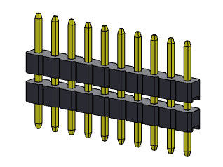 Pinヘッダーのコネクター2.00mmの単一の列の積み重ねのすくいのタイプ1 *2PINへの1*40PIN H=2.00MM