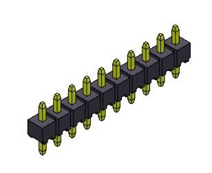 Pinヘッダーのコネクター2.00mmの単一の列のすくいのタイプ1 *2PINへの1*40PIN H=2.00MM
