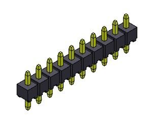 Pinヘッダーのコネクター2.00mmの単一の列のすくいのタイプ1 *2PINへの1*40PIN H=2.00MM