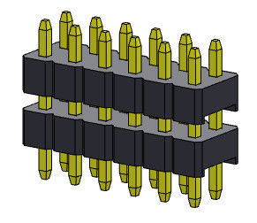Pinヘッダーのコネクター2.00mmの二重列の積み重ねのすくいのタイプ2 *2PINへの2*40PIN