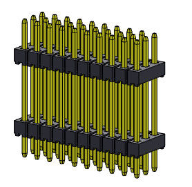 Pinヘッダーのコネクター2.00mmの三重の列の積み重ねのすくいは3*2PINに3*40PINをタイプする