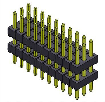 Pinヘッダーのコネクター2.00mmの三重の列の積み重ねのすくいは3*2PINに3*40PINをタイプする