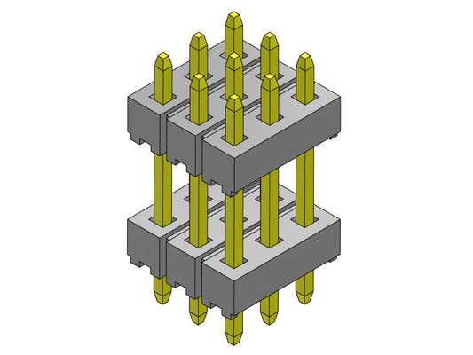 Pinヘッダーのコネクター2.00mmの三重の列の積み重ねのすくいは3*2PINに3*40PINをタイプする