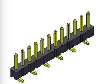 2.00mmの単一の列PCBヘッダーのコネクターSMTのタイプ1 *2PINへの1*40PIN H=2.00MM