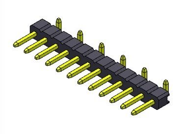2.00mmの単一の列PCBヘッダーのコネクターSMTのタイプ1 *2PINへの1*40PIN H=2.00MM
