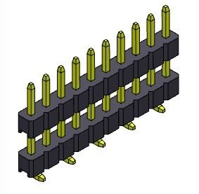 Pinヘッダーのコネクター2.00mmの単一の列の積み重ねSMTのタイプ1 *2PINへの1*40PIN