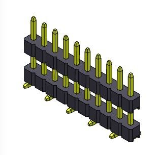 Pinヘッダーのコネクター2.00mmの単一の列の積み重ねSMTのタイプ1 *2PINへの1*40PIN