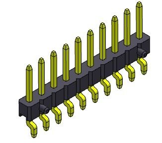 Pinヘッダーのコネクター2.00mmの単一の列の側面の記入項目SMTのタイプ1 *2PINへの1*40PIN H=2.00MM