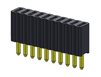 女性ヘッダーのコネクター1.27mmの単一の列のまっすぐなタイプ1 *2PINへの1*50PIN H=4.60mm