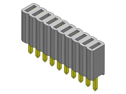 女性ヘッダーのコネクター1.27mmの単一の列のまっすぐなタイプ1 *2PINへの1*50PIN H=4.60mm
