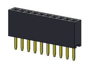 女性ヘッダーのコネクター1.27mmの単一の列のまっすぐなタイプ1 *2PINへの1*40PIN H=4.30mm