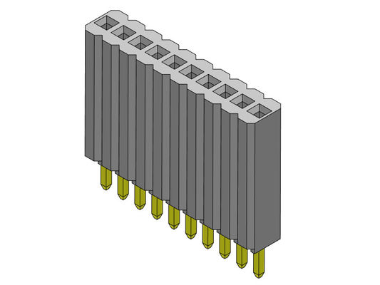 女性ヘッダーのコネクター1.27mmの単一の列のまっすぐなタイプ1 *2PINへの1*50PIN H=8.50mm