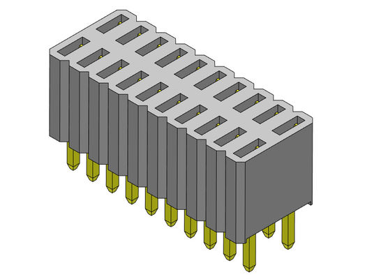 女性ヘッダーのコネクター1.27mmの二重列のまっすぐなタイプ2 *3PINへの2*50PIN H=4.60mm