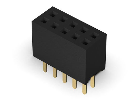 女性ヘッダーのコネクター1.27mmの二重列のまっすぐなタイプ2 *3PINへの2*40PIN H=4.40mm