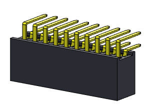 女性ヘッダーのコネクター1.27mmの二重列のR/Aタイプ2 *3PINへの2*50PIN H=4.40mm