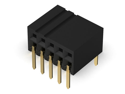 女性ヘッダーのコネクター1.27mmの二重列のSildの記入項目のすくいのタイプ2 *3PINへの2*40PIN H=3.45mm