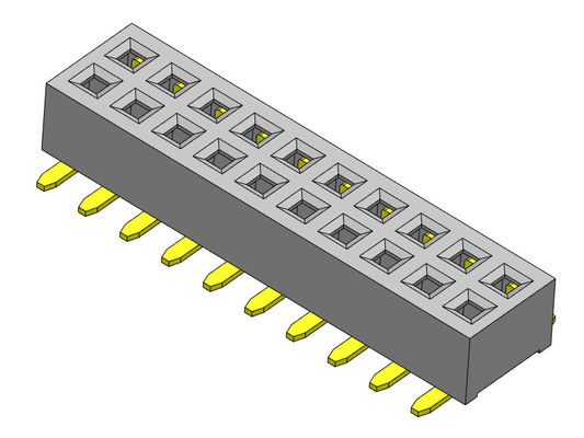 止め釘SMTのタイプ1 *3PINへの1*40PIN H=2.00mmの女性ヘッダーのコネクター1.27mmの二重列