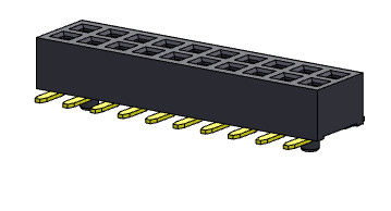 止め釘SMTのタイプ1 *3PINへの1*40PIN H=2.00mmの女性ヘッダーのコネクター1.27mmの二重列