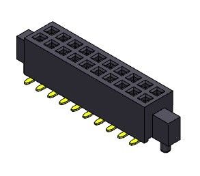 止め釘SMTのタイプ2 *3PINへの2*50PIN H=3.40mmの女性ヘッダーのコネクター1.27mmの二重列