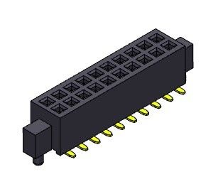 止め釘SMTのタイプ2 *3PINへの2*50PIN H=3.40mmの女性ヘッダーのコネクター1.27mmの二重列