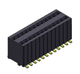 止め釘SMTのタイプ2 *3PINへの2*50PIN H=5.75mmの女性ヘッダーのコネクター1.27mmの二重列