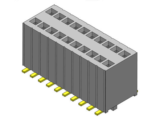 止め釘SMTのタイプ2 *3PINへの2*50PIN H=5.75mmの女性ヘッダーのコネクター1.27mmの二重列
