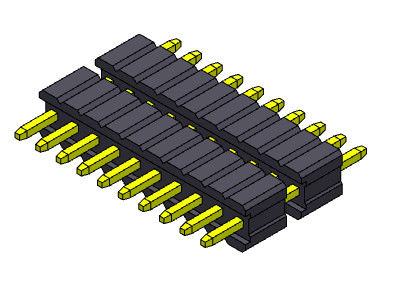 Pinヘッダーのコネクター1.27mm Seriseの単一の列の積み重ねのまっすぐなタイプ1 *2PINへの1*50PIN SQ0.40mm