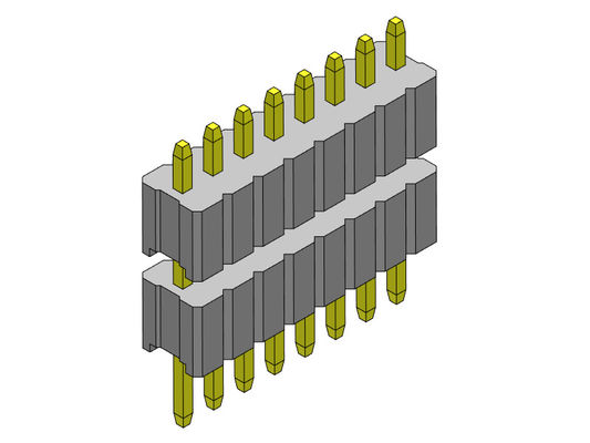 Pinヘッダーのコネクター1.27mm Seriseの単一の列の積み重ねのまっすぐなタイプ1 *2PINへの1*50PIN SQ0.40mm