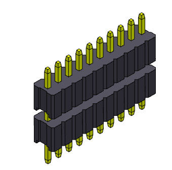 Pinヘッダーのコネクター1.27mm Seriseの単一の列の積み重ねのまっすぐなタイプ1 *2PINへの1*50PIN SQ0.40mm