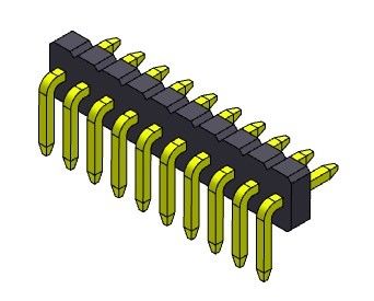 1*50PINへの1.27mmのサーキット ボード ヘッダーのコネクターの単一の列R/A 1*2PIN