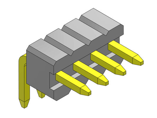 1*50PINへの1.27mmのサーキット ボード ヘッダーのコネクターの単一の列R/A 1*2PIN