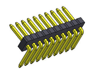 1*50PINへの1.27mmのサーキット ボード ヘッダーのコネクターの単一の列R/A 1*2PIN