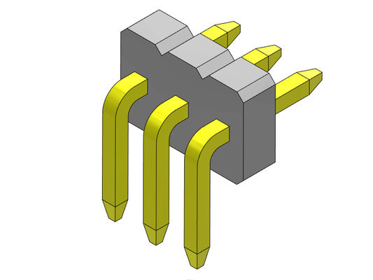 1*50PINへの1.27mmのサーキット ボード ヘッダーのコネクターの単一の列R/A 1*2PIN