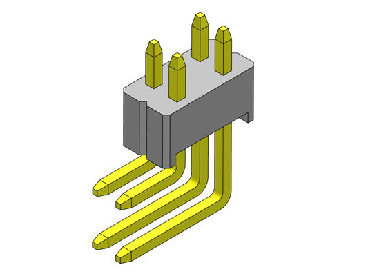 1.27*2.54mm Pin 2*50PINへの女性ヘッダーのコネクターの二重列R/A 2*2PIN