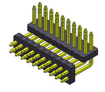 1.27mm女性Pinヘッダーのコネクターの二重列2*2PINへの2*50PIN SQ0.40mm