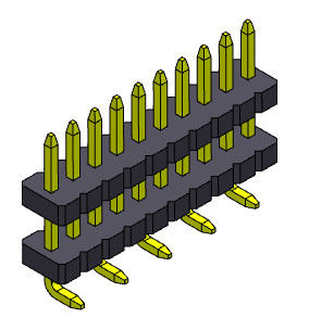 SMT Pin女性ヘッダーのコネクター1*2PINへの1*40PIN SQ0.40mm