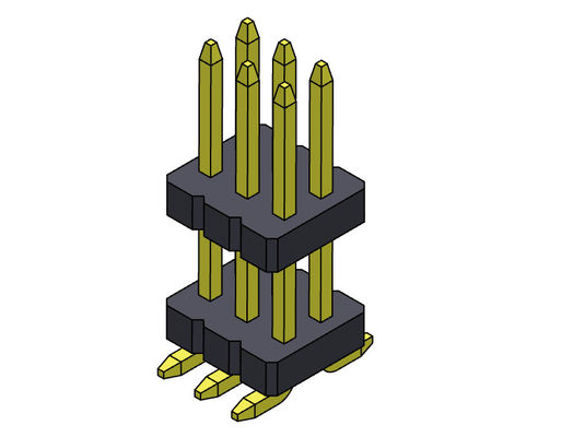 Pinヘッダーのコネクター1.27mm Seriseの止め釘2*3PINへの2*40PIN SQ0.40mmが付いている二重列の積み重ねまっすぐなSMTのタイプ