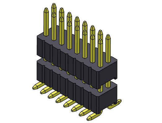 Pinヘッダーのコネクター1.27mm Seriseの止め釘2*3PINへの2*40PIN SQ0.40mmが付いている二重列の積み重ねまっすぐなSMTのタイプ