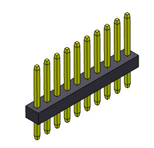 1*40PIN単一の列ヘッダーのコネクター1.00mmのまっすぐなタイプへの1*3PIN