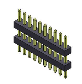 Pinヘッダーのコネクター1.00mmの単一の列の積み重ねのまっすぐなタイプ1 *3PINへの1*40PIN SQ0.30mm