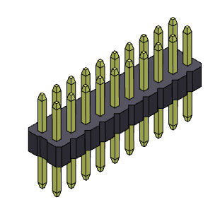 2*40PIN Pin女性ヘッダーのコネクター1.00mmの二重列のまっすぐなタイプへの2*3PIN