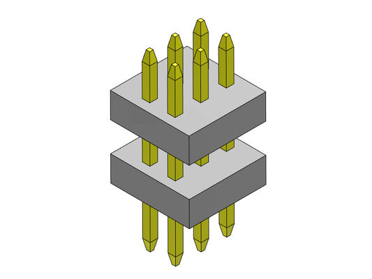 2*40PIN SQ0.30mm Pin女性ヘッダーのコネクター1.00mmの積み重ねのまっすぐなタイプへの2*3PIN