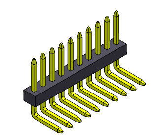 1.00mm Pin女性ヘッダーのコネクターR/A Pinの電気コネクタ1*2PINへの1*40PIN
