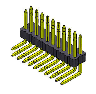 1.00mmの二重列Pinヘッダーのコネクターの女性のR/Aタイプ2 *2PINへの2*40PIN