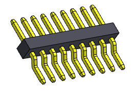 Pinヘッダーのコネクター1.00mmの単一の列R/A SMTのタイプ1 *2PINへの1*40PIN H=1.00mm