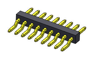 Pinヘッダーのコネクター1.00mmの単一の列R/A SMTのタイプ1 *2PINへの1*40PIN H=1.00mm