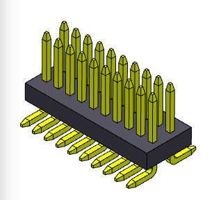 2*50PIN Pin女性ヘッダーのコネクター0.8mmの二重列へのピッチ0.8*1.2mm 2*3PIN