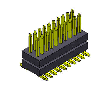 2*50PIN Pinヘッダーのコネクター0.80mmの二重列の積み重ねまっすぐなSMTへの2*3PIN