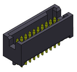 コンピュータMainboardのための1.27mmの箱ヘッダーのコネクター1.0AMP